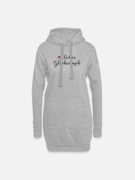herzlichen Glückwunsch - Hoodie-Kleid - Grau meliert