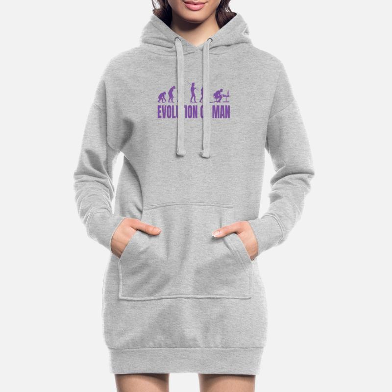 Programmeur Computer Freak Evolution Rétro Sweat-shirt à capuche long Femme