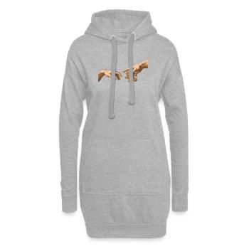 Biscuits en pain d’épices – La Création – Weihn drôle - Sweat-shirt à capuche long Femme - gris chiné - Devant
