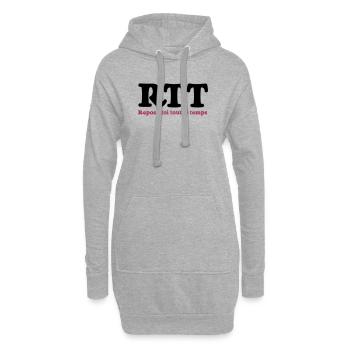 RTT - Rest die ganze Zeit - Hoodie-Kleid - Grau meliert - Vorne