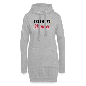 Course à Pied / Running / Jogging / Coureur - Sweat-shirt à capuche long Femme - gris chiné - Devant