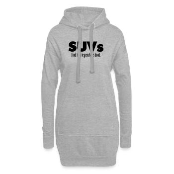 SUVs find ich irgendwie doof - Hoodie-Kleid - Grau meliert - Vorne