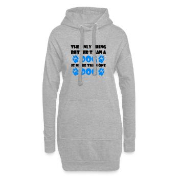Drôle chiens proverbes cadeau Dog patte de chien - Sweat-shirt à capuche long Femme - gris chiné - Devant