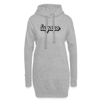 Lugano Neon Schriftzug Mehrfach Schatten - Hoodie-Kleid - Grau meliert - Vorne