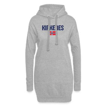KIRKENES Norwegen Flagge - Hoodie-Kleid - Grau meliert - Vorne