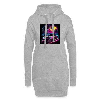 JDM Sportcar tuning Driftcar Voiture Cadeau PS - Sweat-shirt à capuche long Femme - gris chiné - Devant