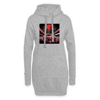 JDM Sportcar Tuning City Drift Highway Cadeau - Sweat-shirt à capuche long Femme - gris chiné - Devant