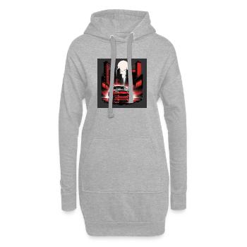 JDM Sportcar Tuning City Drift Cadeau Voiture - Sweat-shirt à capuche long Femme - gris chiné - Devant