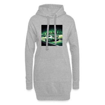 JDM Sportcar Tuning City Drift Cadeau Voiture - Sweat-shirt à capuche long Femme - gris chiné - Devant
