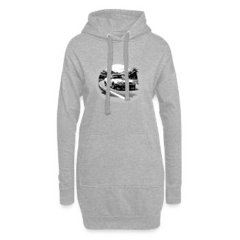 JDM Sportcar tuning Driftcar Voiture Cadeau PS - Sweat-shirt à capuche long Femme - gris chiné - Devant