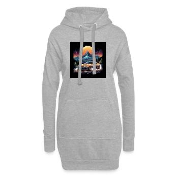 JDM Sportcar tuning Driftcar Voiture Cadeau PS - Sweat-shirt à capuche long Femme - gris chiné - Devant