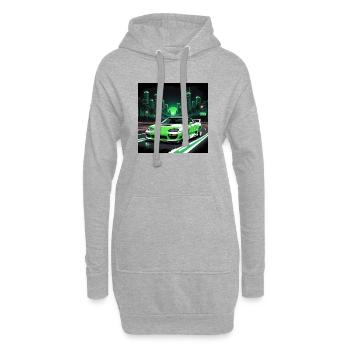 JDM Sportcar tuning Driftcar Voiture Cadeau PS - Sweat-shirt à capuche long Femme - gris chiné - Devant