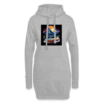 JDM Sportcar tuning Driftcar Voiture Cadeau PS - Sweat-shirt à capuche long Femme - gris chiné - Devant
