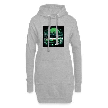 JDM Sportcar tuning Driftcar Voiture Cadeau PS - Sweat-shirt à capuche long Femme - gris chiné - Devant