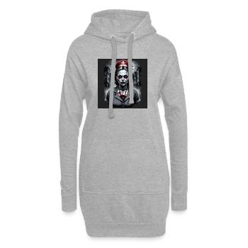 Zombie Nurse Halloween Cemetery - Sweat-shirt à capuche long Femme - gris chiné - Devant