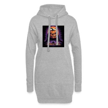 Halloween citrouille rétro des années 90 Costume effrayant - Sweat-shirt à capuche long Femme - gris chiné - Devant