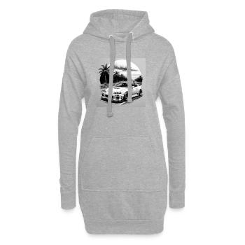 JDM Sportcar tuning Driftcar Voiture Cadeau PS - Sweat-shirt à capuche long Femme - gris chiné - Devant