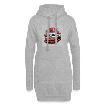 JDM Sportcar Tuning Driftcar Car Gift PS City - Hoodie Dress - heather grey - Front