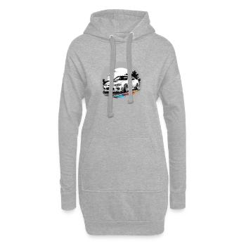 JDM Sportcar tuning Driftcar Voiture Cadeau PS - Sweat-shirt à capuche long Femme - gris chiné - Devant