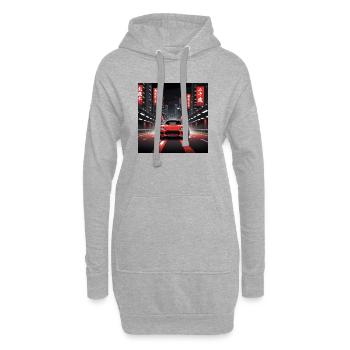 JDM Sportcar tuning Driftcar Voiture Cadeau Japon - Sweat-shirt à capuche long Femme - gris chiné - Devant
