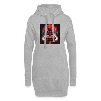 JDM Sportcar tuning Driftcar Voiture Cadeau Samouraï - Sweat-shirt à capuche long Femme - gris chiné - Devant