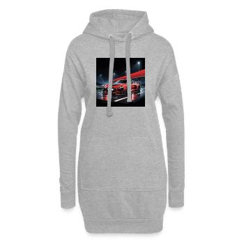 Sportcar Tuning Driftcar Voiture Cadeau PS Carlove - Sweat-shirt à capuche long Femme - gris chiné - Devant