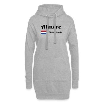 Almere Pays-Bas - Imprimés élégants - Sweat-shirt à capuche long Femme - gris chiné - Devant