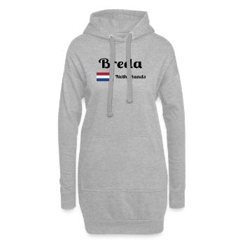 Breda Niederlande - Stilvolle Drucke - Hoodie-Kleid - Grau meliert - Vorne