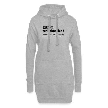 Schlechte Idee - Hoodie-Kleid - Grau meliert - Vorne