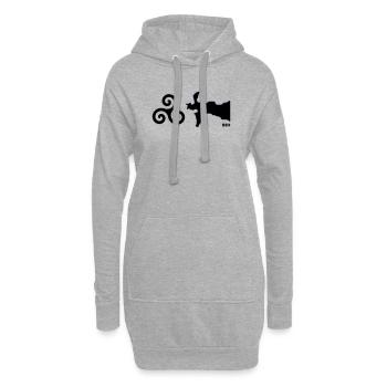 Tri-Crozon - Sweat-shirt à capuche long Femme - gris chiné - Devant