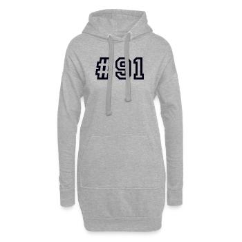 1991 Hashtag 91 - Sweat-shirt à capuche long Femme - gris chiné - Devant