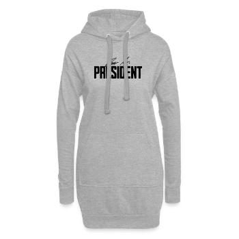 Cher Monsieur le Président, Homme, Mari, Petit Ami, Cadeaux - Sweat-shirt à capuche long Femme - gris chiné - Devant