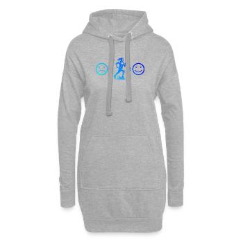 Motif emblématique de la course - Sweat-shirt à capuche long Femme - gris chiné - Devant