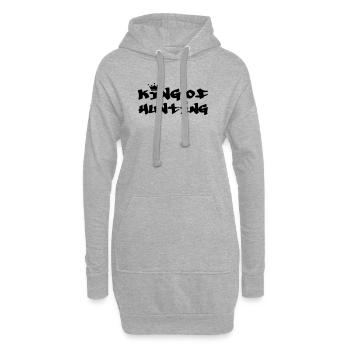 Der König der Jäger – Jagd - Hoodie-Kleid - Grau meliert - Vorne