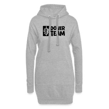 Döner Team - Hoodie-Kleid - Grau meliert - Vorne