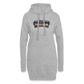 Fier camionneur – passion sur la route - Sweat-shirt à capuche long Femme - gris chiné - Devant