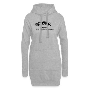 Bergsonne Minimalgrafik - Hoodie-Kleid - Grau meliert - Vorne