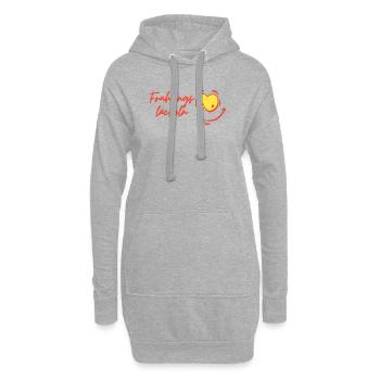 Frühlingslächeln - Wortschätze, vergessene Wörter - Hoodie-Kleid - Grau meliert - Vorne