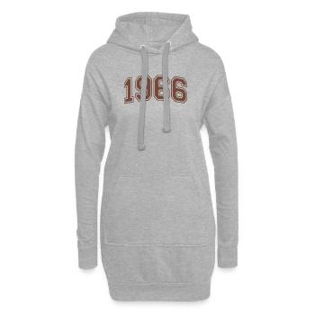 Retro Adventure 60 Jahre Sixties Geschenk 1966 - Hoodie-Kleid - Grau meliert - Vorne