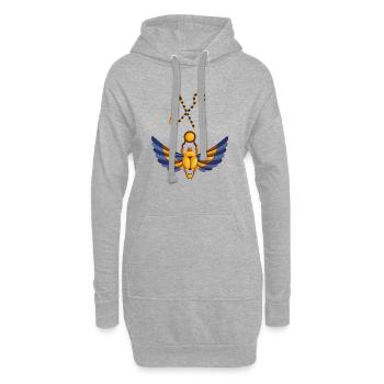 Mythologie egypte religion symbole cadeau culture - Sweat-shirt à capuche long Femme - gris chiné - Devant