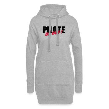 Pilote de ouf ! - Sweat-shirt à capuche long Femme - gris chiné - Devant