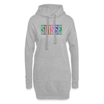 SCHWEIZ. HUMOR. LAND. FLAGGE. GENF. LAUSANNE - Hoodie-Kleid - Grau meliert - Vorne