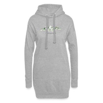 Berg Aquarell Design – Ruhe der Gipfel - Hoodie-Kleid - Grau meliert - Vorne