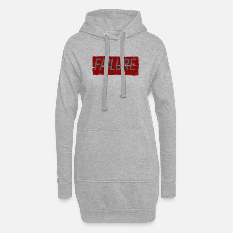 FAILURE - Sweat-shirt à capuche long Femme - gris chiné