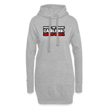 Bitte parken Sie nicht zu nah. Ich bin fett. - Hoodie-Kleid - Grau meliert - Vorne