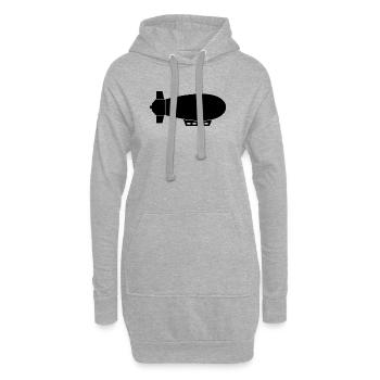 Luftschiff - Hoodie-Kleid - Grau meliert - Vorne