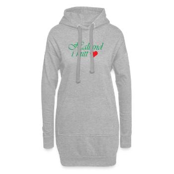 Halland dans mon cœur - Sweat-shirt à capuche long Femme - gris chiné - Devant