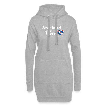 Ameland Lovers - Friesland I - Hoodie-Kleid - Grau meliert - Vorne