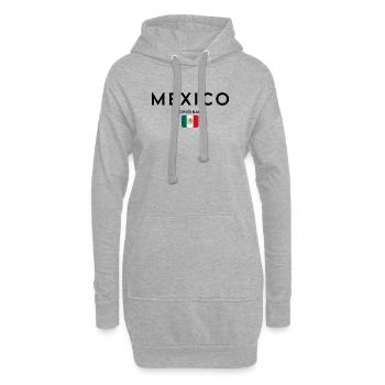 Drapeau du Mexique, design minimaliste élégant - Sweat-shirt à capuche long Femme - gris chiné - Devant