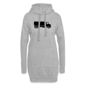 Tanklaster - Hoodie-Kleid - Grau meliert - Vorne